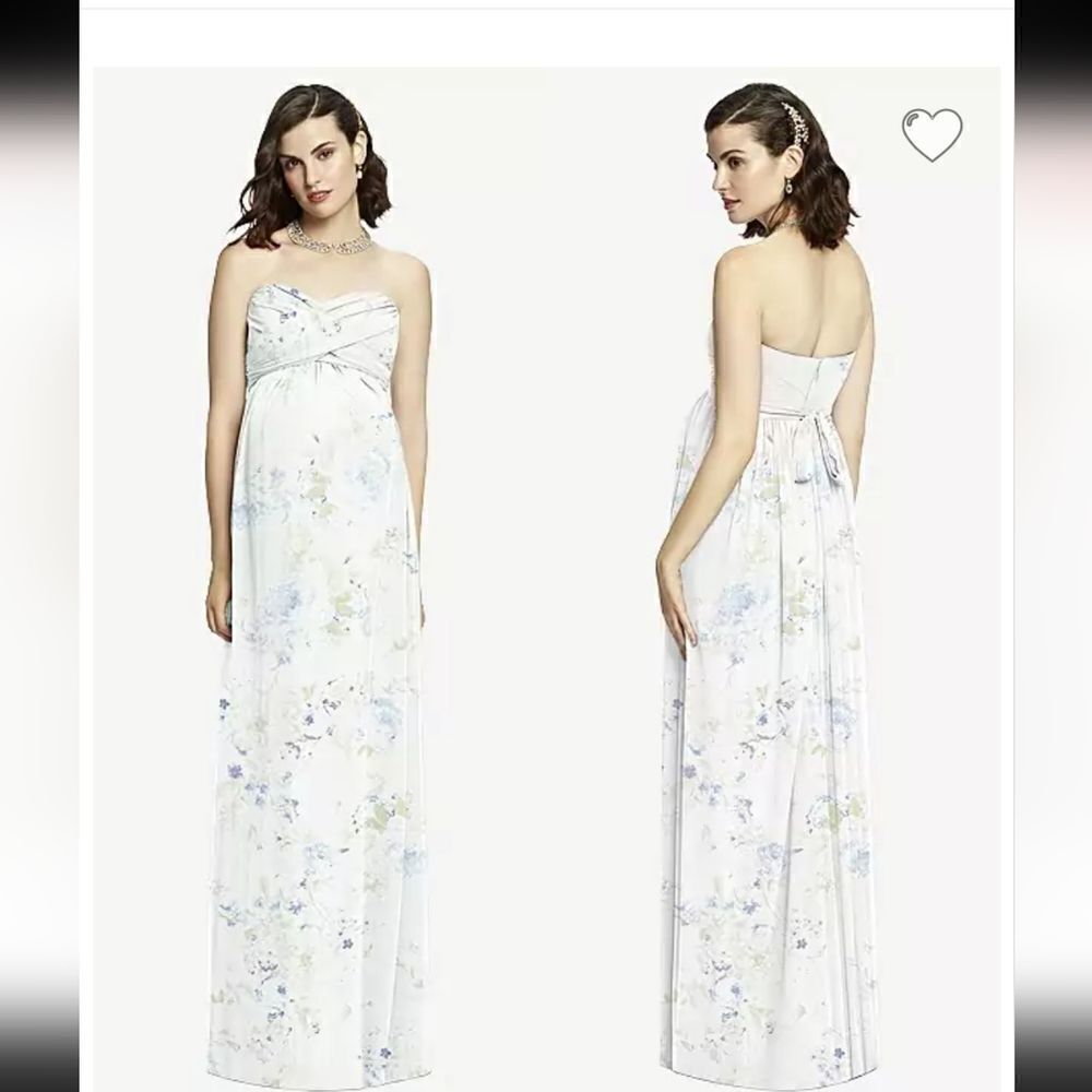 DESSY BLEU GARDEN EMPIRE WAIST BRIDESMAID DRESSES size 2